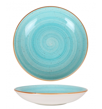 Ensaladera gorumet Azul porcelana bone china Aqua 28x5 cm. B928249A (6 unidades)