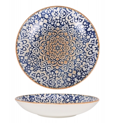 Ensaladera gourmet porcelana con decorado Alhambra Ø 28x5 cm. B928249E (6 unidades)