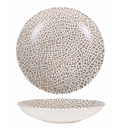 Ensaladera gourmet porcelana decorado Taipán Ø 28x5 cm. B928249F (6 unidades)