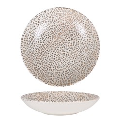 Ensaladera gourmet porcelana decorado Taipán Ø 25x5 cm. B928250F (6 unidades)