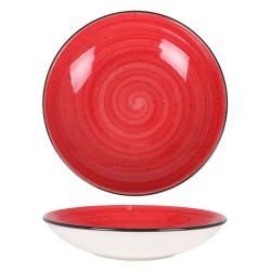 Ensaladera Rojo porcelana bone china Gourmet Passion 25x5 cm. B928250P (6 unidades)