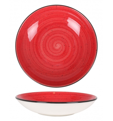 Rote Salatschale Bone China Gourmet Passion 25x5 cm. B928250p (6 Einheiten)