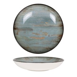 Plato hondo gourmet porcelana decorado Omeya Ø 23x4 cm. B928251G (6 unidades)