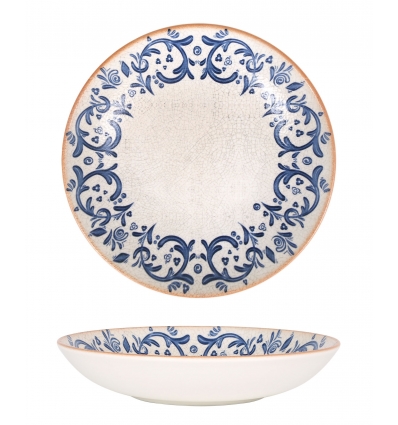 Plato hondo gourmet porcelana decorado Laudum Ø 23x4 cm. B928251N (6 unidades)