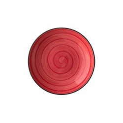 Plato llano Rojo porcelana bone china Gourmet Passion23x4 cm. B928251P (6 unidades)