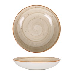Plato hondo gourmet porcelana gourmet Terrain 23x 4 cm. B928251T (6 unidades)