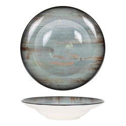 Plato piara pasta porcelana decorado Omeya Ø 24x5 cm. B928253G (6 unidades)