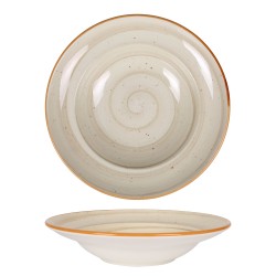Plato pasta gourmet porcelana gourmet Terrain Ø 24x5 cm. B928253T (6 unidades)