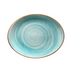 Bandeja rectangular Azul porcelana bone china Aqua 36x28x3 cm. B928254A (6 unidades)