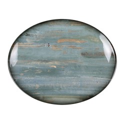Bandeja oval porcelana decorado Omeya 36x28x3 cm. B928254G (6 unidades)