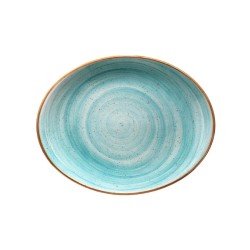 Bandeja rectangular Azul porcelana bone china Aqua 25x19x2 cm. B928255A (6 unidades)