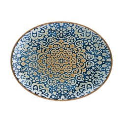 Bandeja Oval Alhambra: Porcelana Bone China, Estilo Único, 25x19x2 cm (6 unidades)