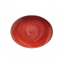 Bandeja oval Rojo porcelana Bone China Red Passion 25x19x2 cm. B928255P (12 unidades)