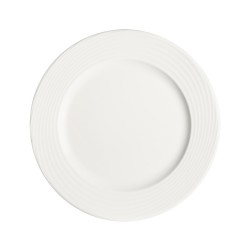 Plato llano porcelana Blanco Loop Ø 27x2.5 cm. B928257 (6 unidades)