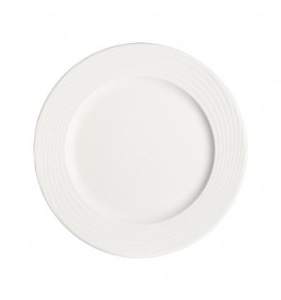 Plato llano porcelana Blanco Loop Ø 27x2.5 cm. B928257 (6 unidades)