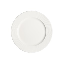 Plato postre porcelana Blanco Loop Ø 21x2.2 cm. B928259 (12 unidades)