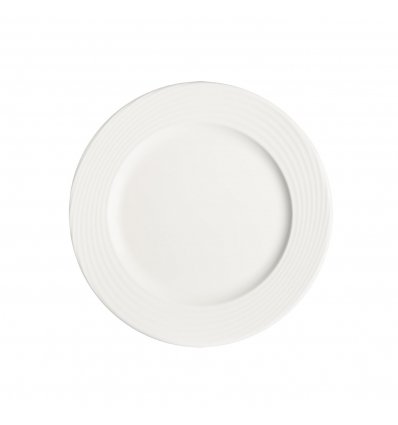 Plato postre porcelana Blanco Loop Ø 21x2.2 cm. B928259 (12 unidades)