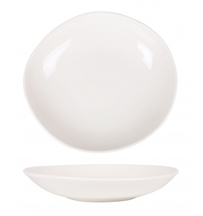 Hondo Dish Gourmet Porcelain Tango blanc 26x24 cm. B928267 (6 unités)
