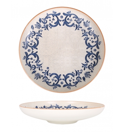Plato para pasta porcelana decorado Hygge Laudum Ø 28 cm. B928281N (6 unidades)