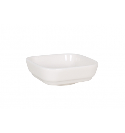 Bol mini bajo cuadrado porcelana Blanco Mood 5cl 9x9x2.8 cm. B928291 (12 unidades)