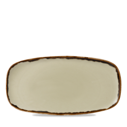 Plato llano rectangular vitroporcelana Harvest Linen 29x15 cm. Dudson HVLIXO111 (12 unidades)