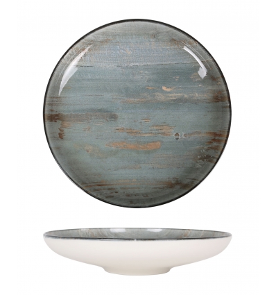 Plato pasta porcelana decorado Hygge Omeya Ø 25x5 cm. B928267G (6unidades)