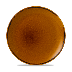 Plato llano redondo vitroporcelana Harvest Brown 26 cm. Dudson HVBREV101 (12 unidades)