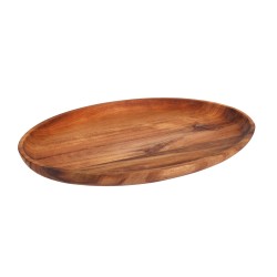 Bandeja de madera de acacia oval 29.8x19.7x2.5 cm. B947011R1 (6 unidades)