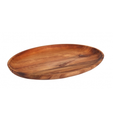 Bandeja de madera de acacia oval 29.8x19.7x2.5 cm. B947011R1 (6 unidades)