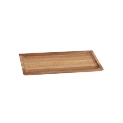 Bandeja de madera de acacia rectangular Tavern "S" 25x12x2 cm. B947025R1 (6 unidades)