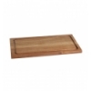 Tabla de madera de acacia rectangular con ranura 36x18x1.5 cm. B947027R1 (6 unidades)