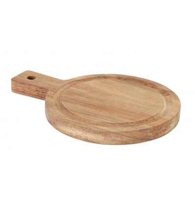 ACACIA WOODEN TABLE ROND TOSTING avec style 14x19x1,5 cm Groove. B947029R1 (6 unités)