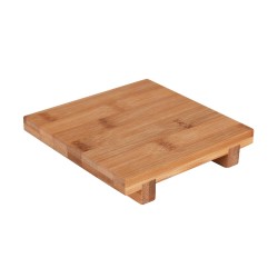 Bandeja de bambú cuadrada 15x15x3 cm. B947066 (4 unidades)