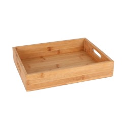 Bandeja de bambú con asas GN1/2 32.5x26.5x6.5cm. B947094 (3 unidades)