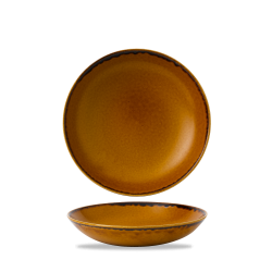Plato hondo redondo vitroporcelana Harvest Brown 24,8 cm. Dudson HVBREVB91 (12 unidades)