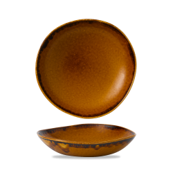 Plato hondo redondo vitroporcelana Harvest Brown 25,3 cm. Dudson HVBROGB11 (12 unidades)