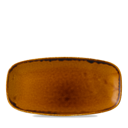 Plato llano rectangular vitroporcelana Harvest Brown 29x15 cm. Dudson HVBRXO111 (12 unidades)