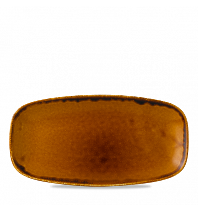 Plato llano rectangular vitroporcelana Harvest Brown 29x15 cm. Dudson HVBRXO111 (12 unidades)