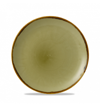 Plato postre coupe redondo vitroporcelana Harvest Green 21,7 cm. Dudson HVGREVP81 (12 unidades)