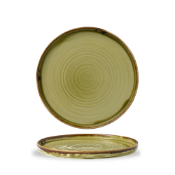 Plato llano redondo con borde vitroporcelana Harvest Green 26 cm. Dudson HVGRWP261 (6 unidades)