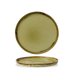 Plato postre redondo con borde vitroporcelana Harvest Green 21 cm. Dudson HVGRWP211 (6 unidades)