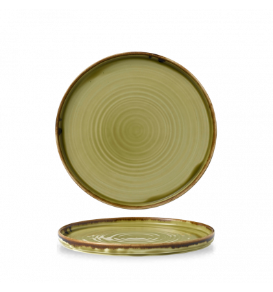 Plato postre redondo con borde vitroporcelana Harvest Green 21 cm. Dudson HVGRWP211 (6 unidades)