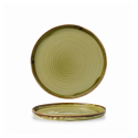 Plato postre redondo con borde vitroporcelana Harvest Green 21 cm. Dudson HVGRWP211 (6 unidades)