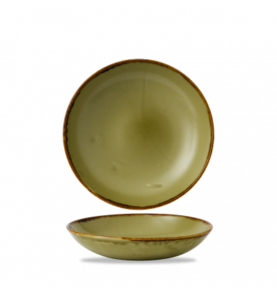 Plato hondo coupe redondo vitroporcelana Harvest Green 24,8 cm. Dudson HVGREVB91 (12 unidades)