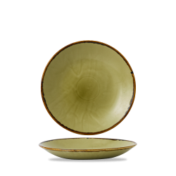 Plato hondo coupe redondo vitroporcelana Harvest Green 25,5 cm. Dudson HVGRPD251 (12 unidades)