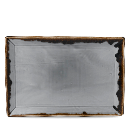 Bandeja de vitroporcelana rectangular Harvest Grey 34.5x23.3 cm. Dudson HVGYDR341 (6 unidades)