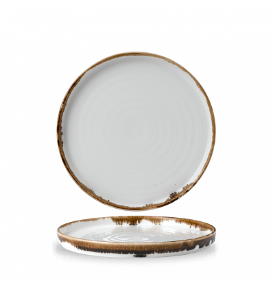 Round dessert dish with High Harvest Harvest Border Natural 21 cm. Dudon HVNAWP211 (6 units)