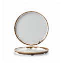 Round dessert dish with High Harvest Harvest Border Natural 21 cm. Dudon HVNAWP211 (6 units)