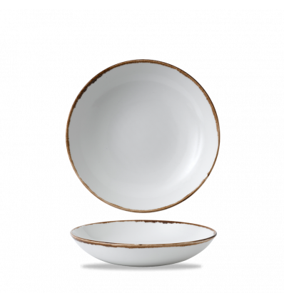 Plato hondo redondo vitroporcelana Harvest Natural 24,8 cm. Dudson HVNAEVB91 (12 unidades)