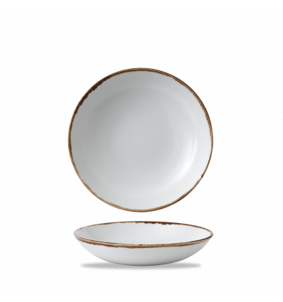 Plato hondo redondo vitroporcelana Harvest Natural 18,2 cm. Dudson HVNAEVB71 (12 unidades)